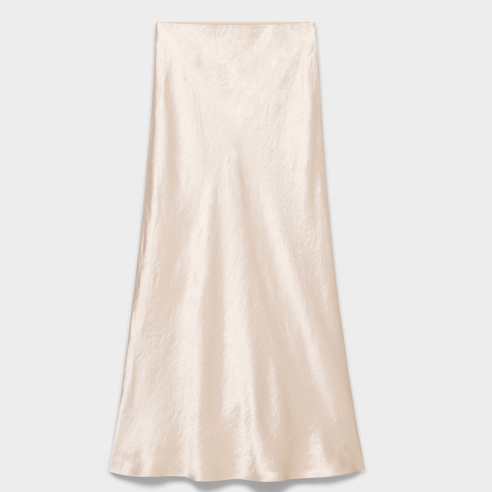Aritzia Cream Midi Skirt